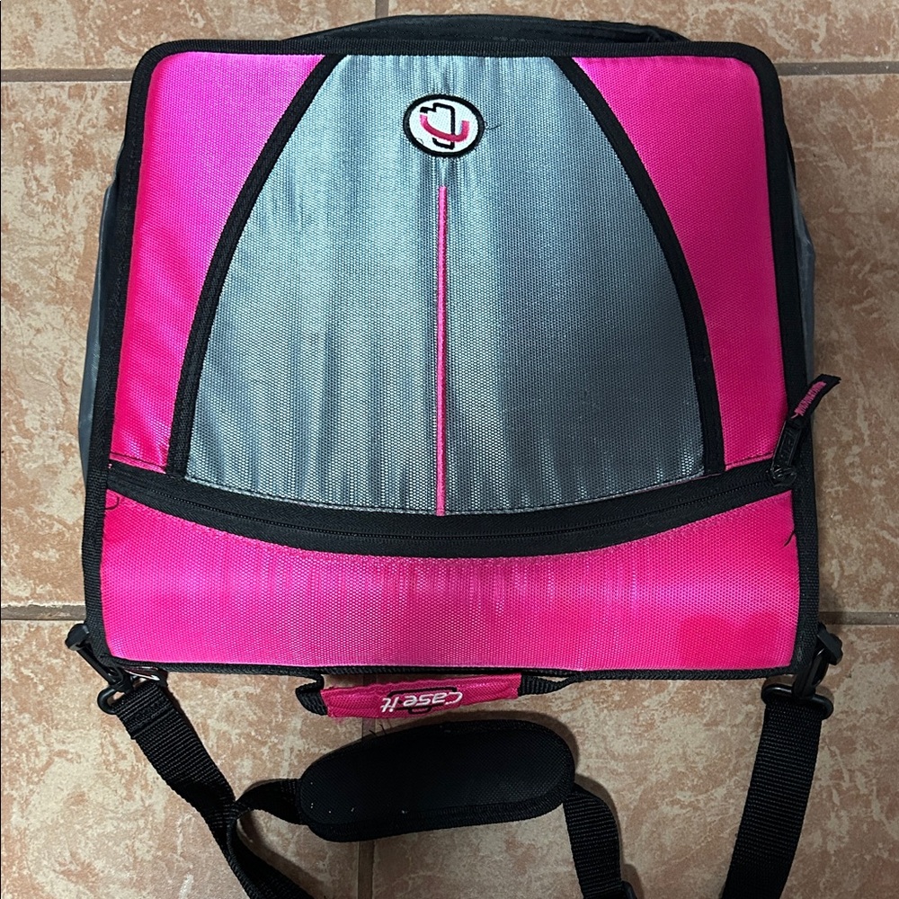 Pink and Gray folder case/bag